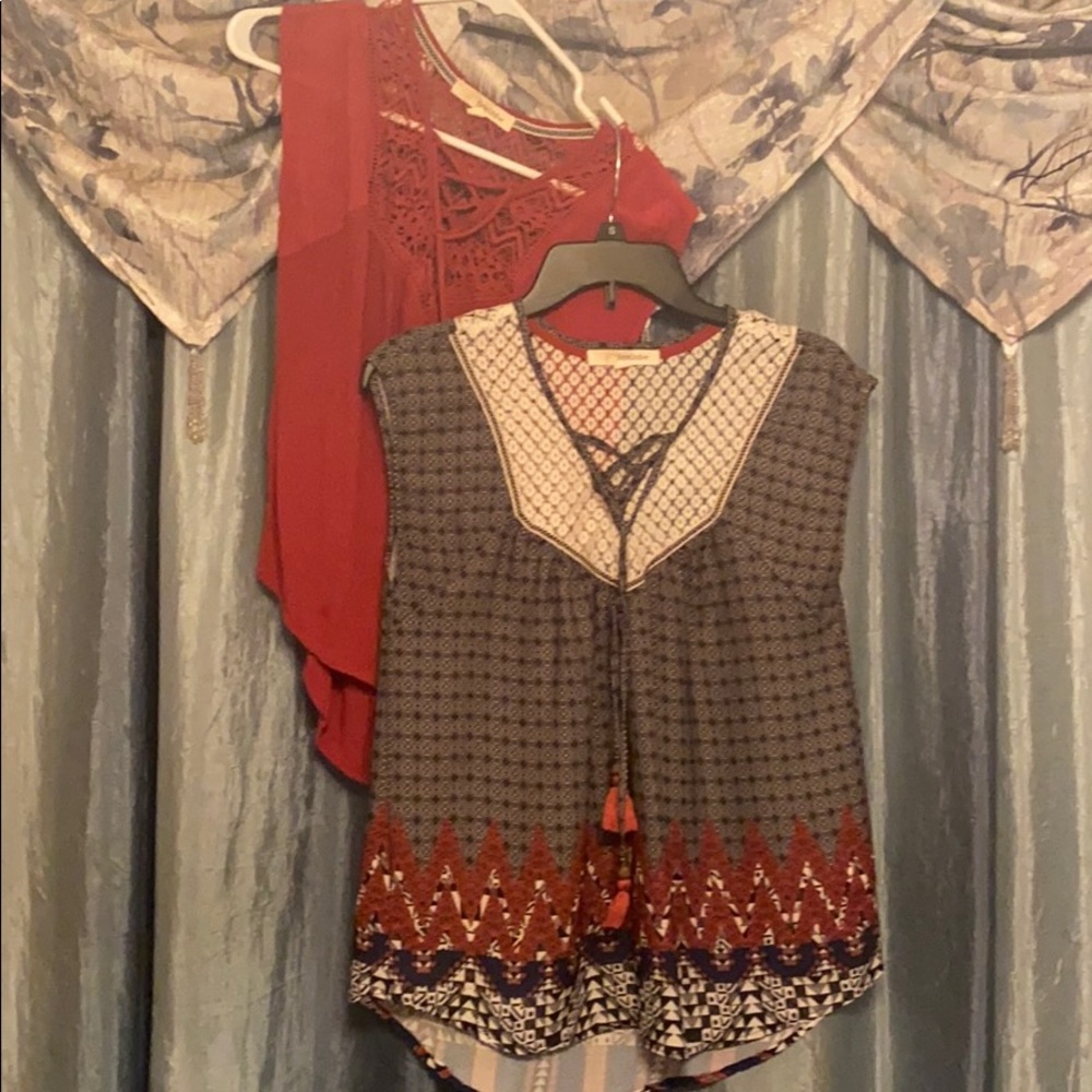 2 bohemian blouses BOGO